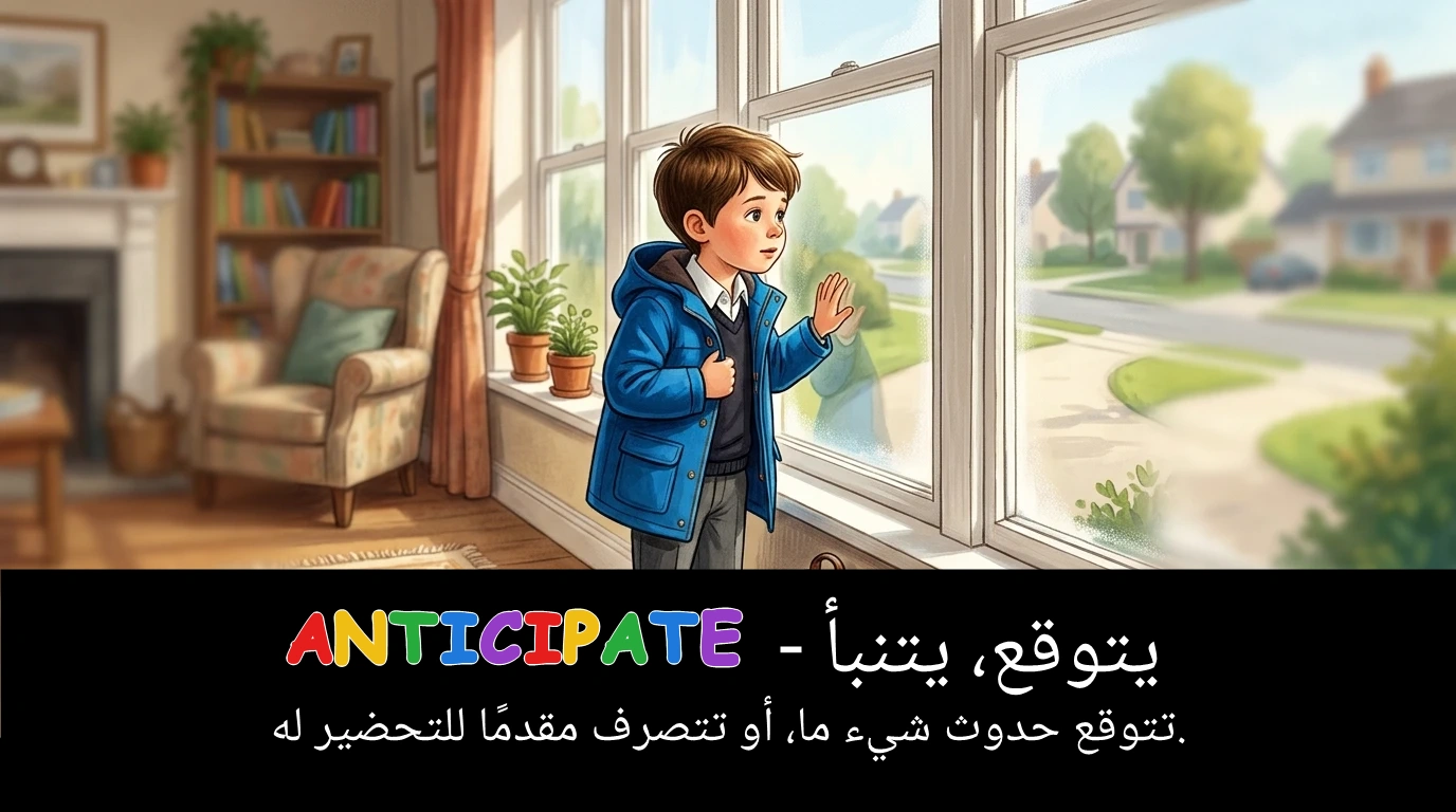 Arabic Illustration for anticipate